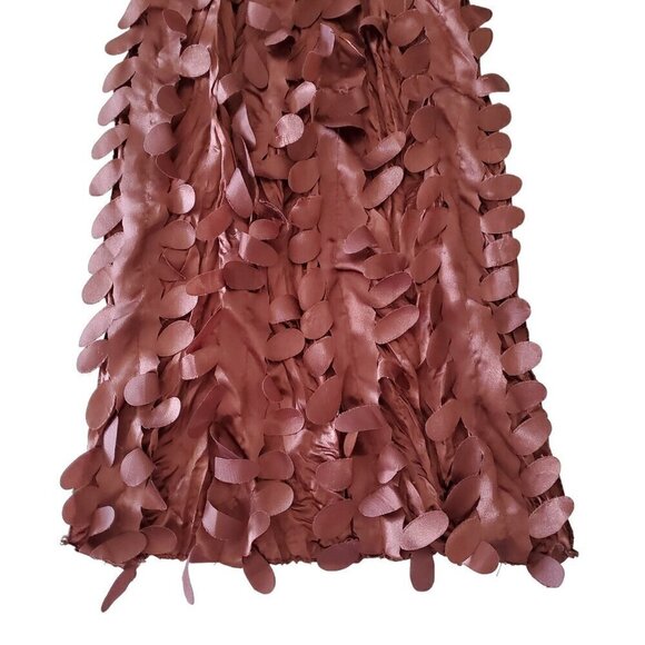 Cool Whimsigoth Eclectic Frilly Brown Laser Cut Long Scarf 64" x 14" Length - Picture 3 of 9